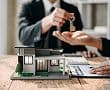 Real estate agent showing a property